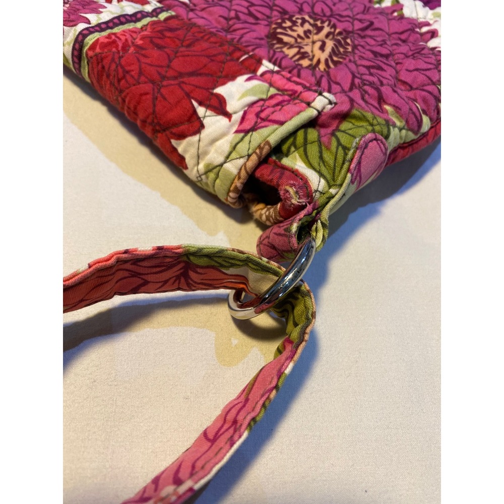 Vera Bradley Floral Quilted‎ Crossbody Bag Purse Pink Purple Green - Picture 11 of 16